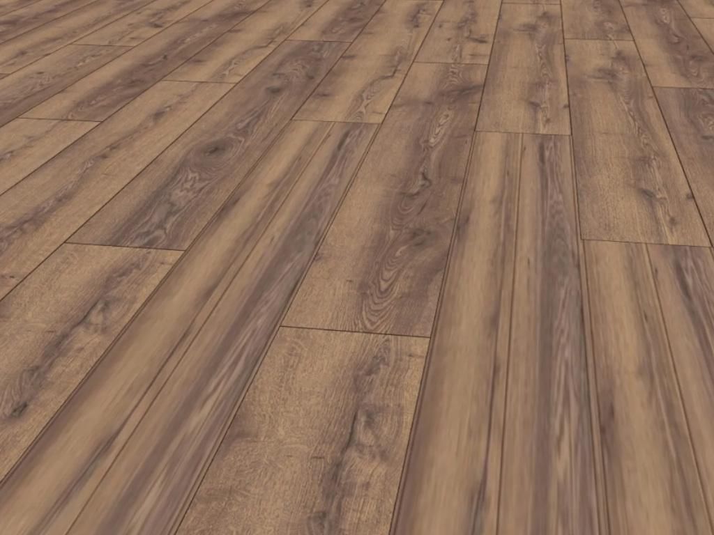 KRONOTEX | 1,801 m² | Berg Eiche Braun 8 mm Laminatboden Produktbild 