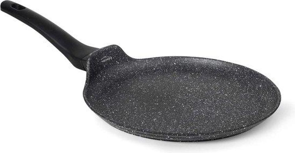 Aluminium Crêpepan Ø 24 cm, geschikt voor inductie, milieuvriendelijk, schwarz, gesmeed.