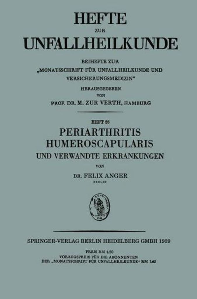Periarthritis Humeroscapularis und Verwandte Erkrankungen