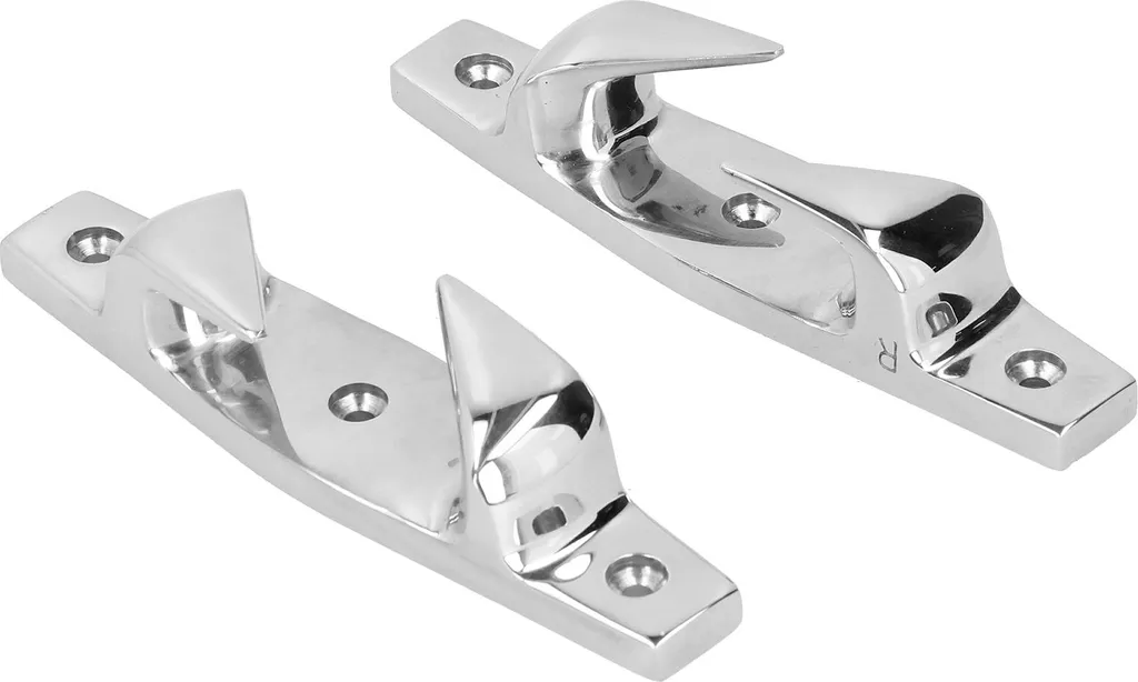 Paire de taquets d'amarrage creux 6 pouces en inox pour bateau de sport
