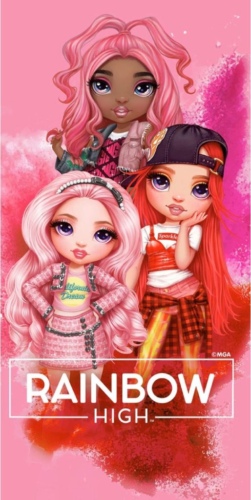 Baby Badetuch Puppen Rainbow High Pink Style