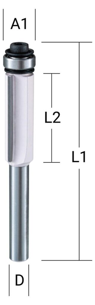 Makita Bündigfräser 2-schneidig 12,7 - D-47715 Produktbild 