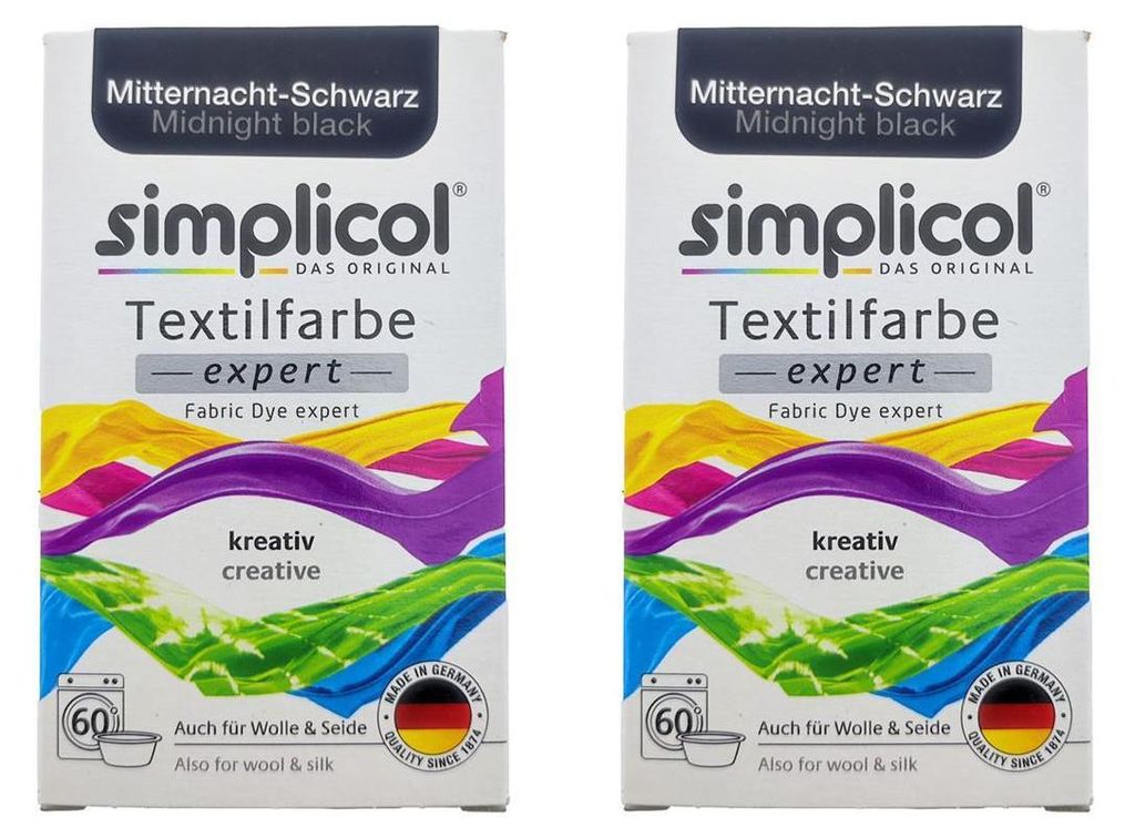 2er Pack Simplicol Textilfarbe Expert Mitternacht-Schwarz Produktbild 