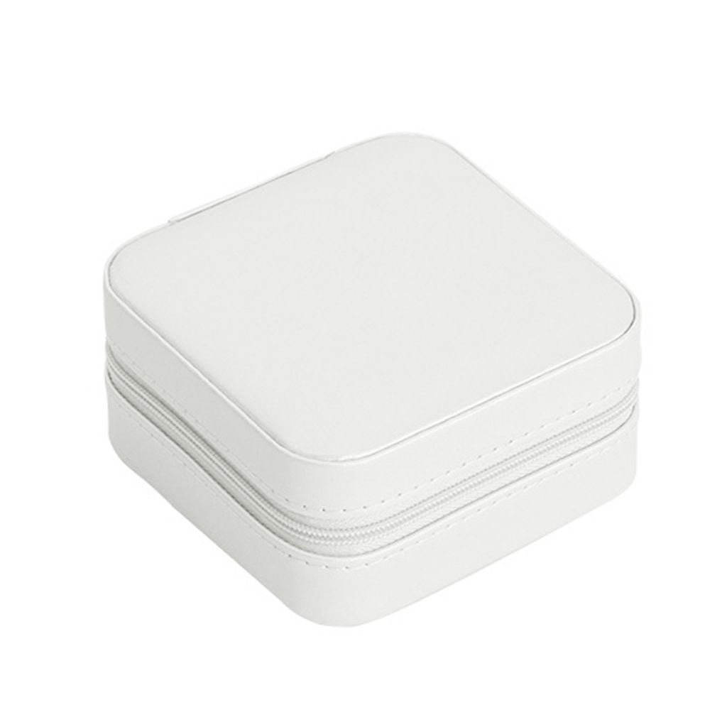 Schmuck-Organizer mit Haken-Design, verblasst nicht, Kunstleder, Damen-Schmuck-Aufbewahrungsbox für Halskette-Weiß