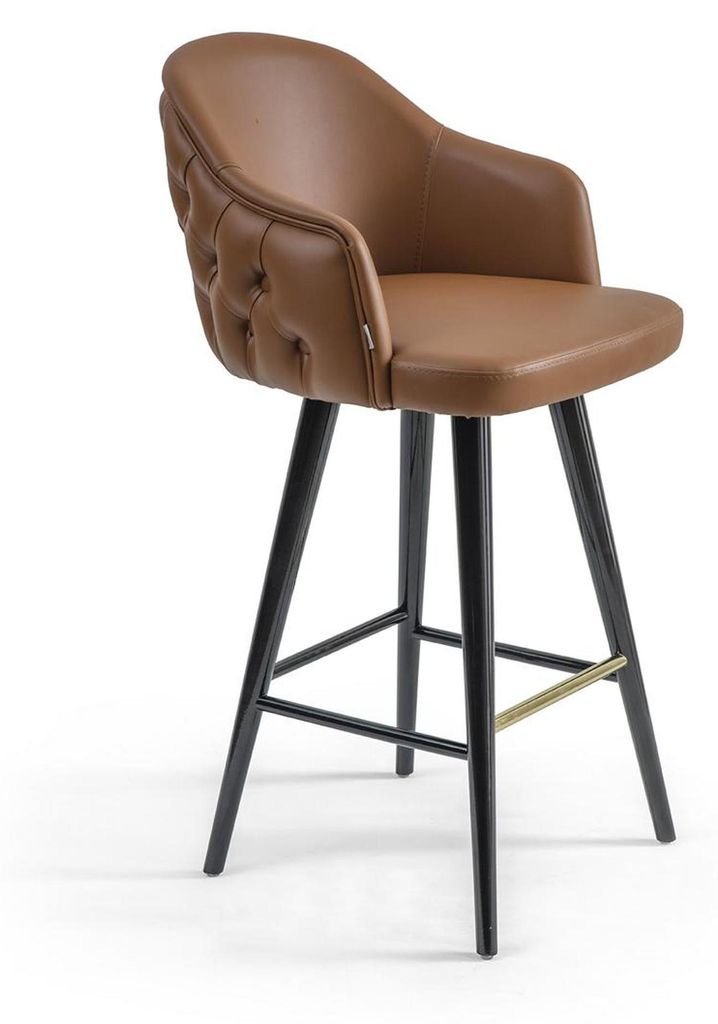 Luxus Chesterfield Barhocker Braun Stuhl Hocker Bar Moderne Neu Möbel