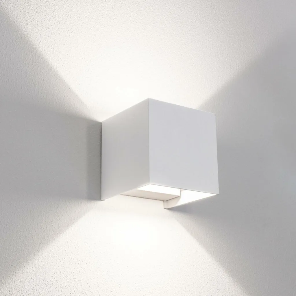 Applique murale CENTURY QUADRATO LED 20W blanche IP65 Up & Down