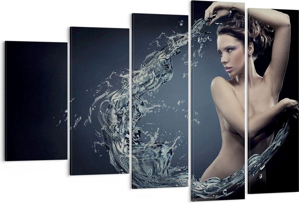 Bild auf Leinwand - Leinwandbild - Weiblich modell posieren schön - 150x100cm - Wand Bild - Wanddeko - Leinwanddruck - Bilder - Kunstdruck - Leinw...