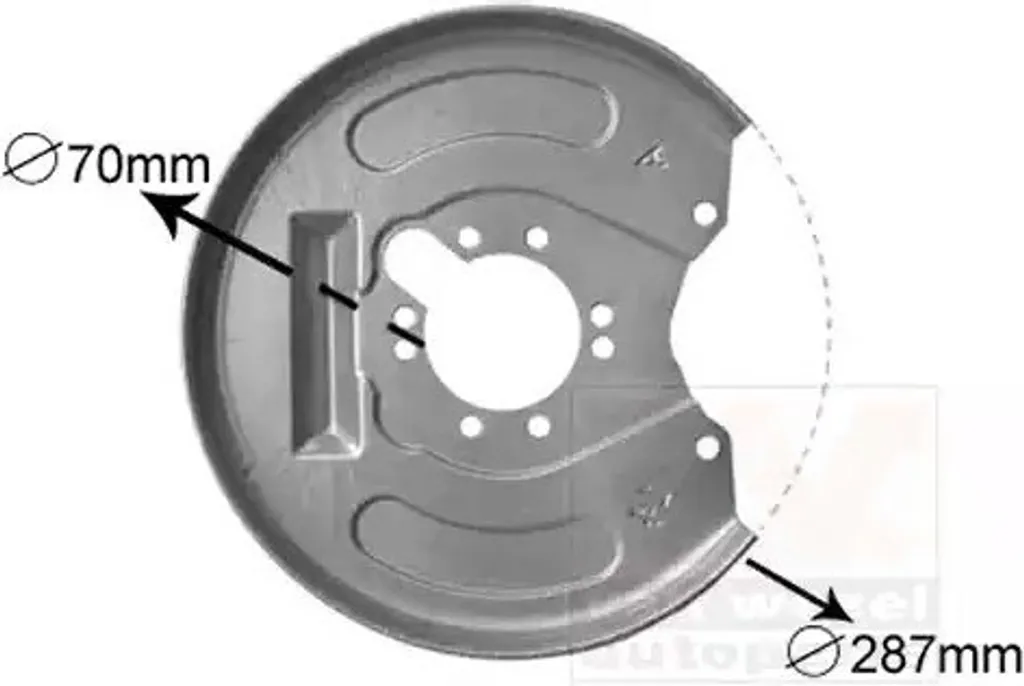 Réparer tôle de frein arrière droite rouillée Volvo V40 VAN WEZEL 3225374