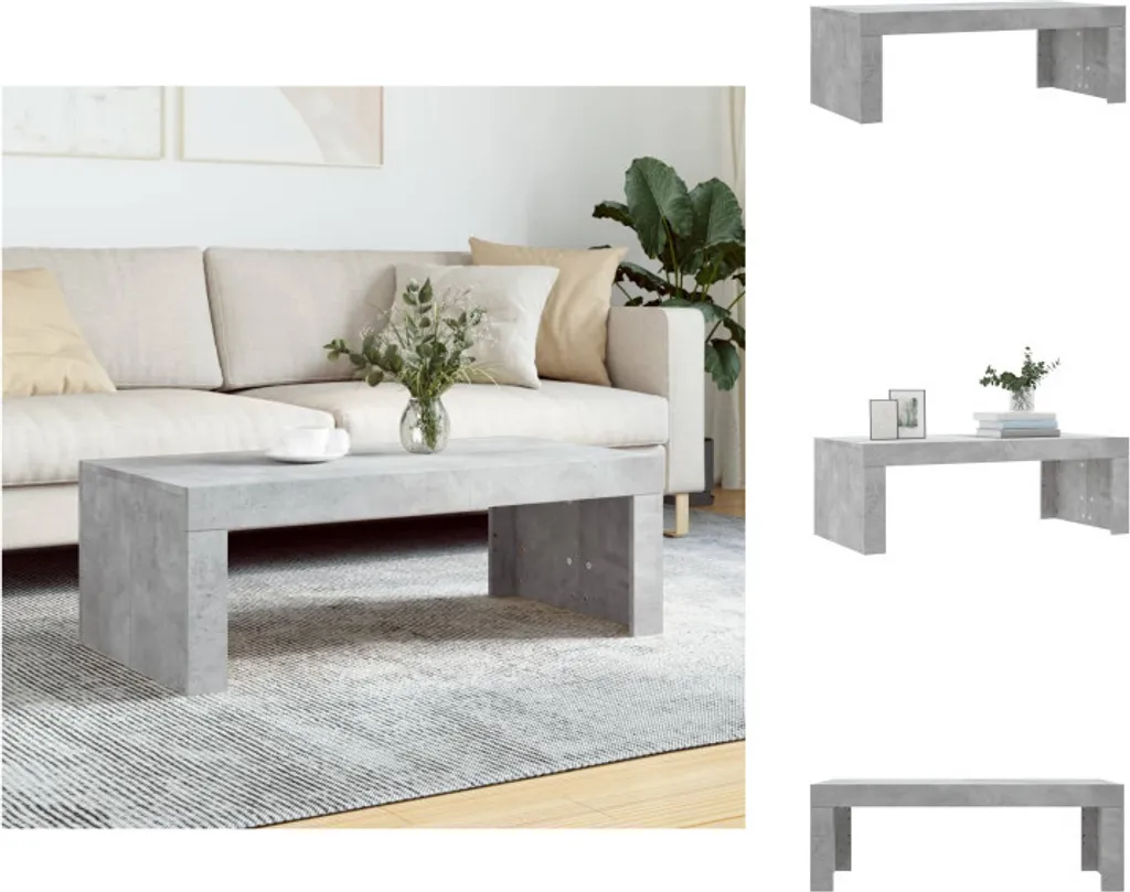 Tavolino Salotto Grigio Cemento vidaXL - 102x50x36 cm Industrial