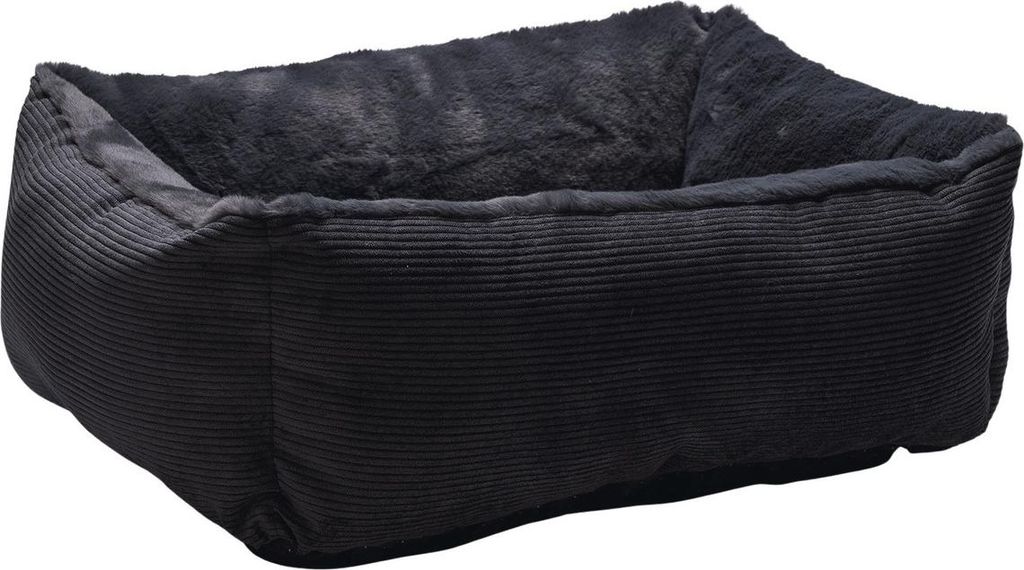 Beeztees Katzenbett Moza aus Plüsch anthrazit