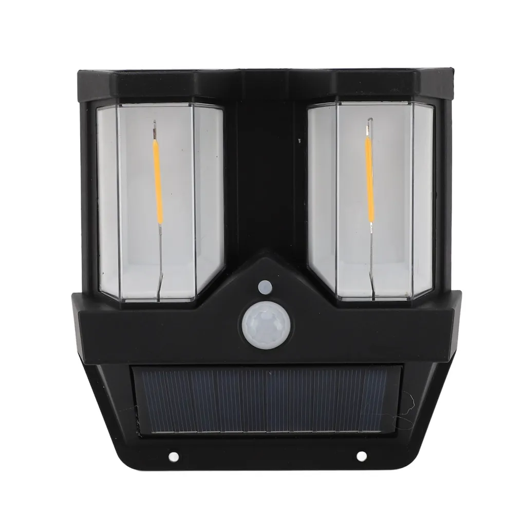 Lampada da parete all'aperto, luce da giardino montata a parete, luce da parete all'aperto quadrata, luci da parete solari all'aperto, lanterne da parete impermeabili, lampade da parete alimentate a energia solare - 7
