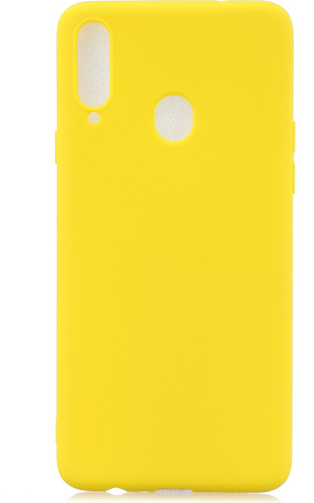 Für Samsung A10S A20S Shockproof TPU Rückenabdeckung Weiche Candy Farbe Frosted Surface Handy Fall gelb