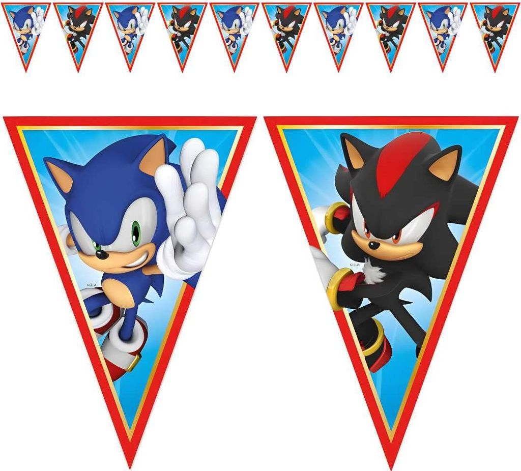 Guirnalda, banderines y bandera de SONIC Hedgehog, Sega, Imagen del producto 