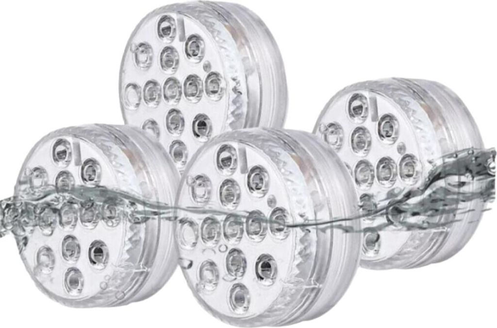 4x RGB 13 LED Poolbeleuchtung Unterwasser Licht Leuchte Wasserdicht Pool Lampe
