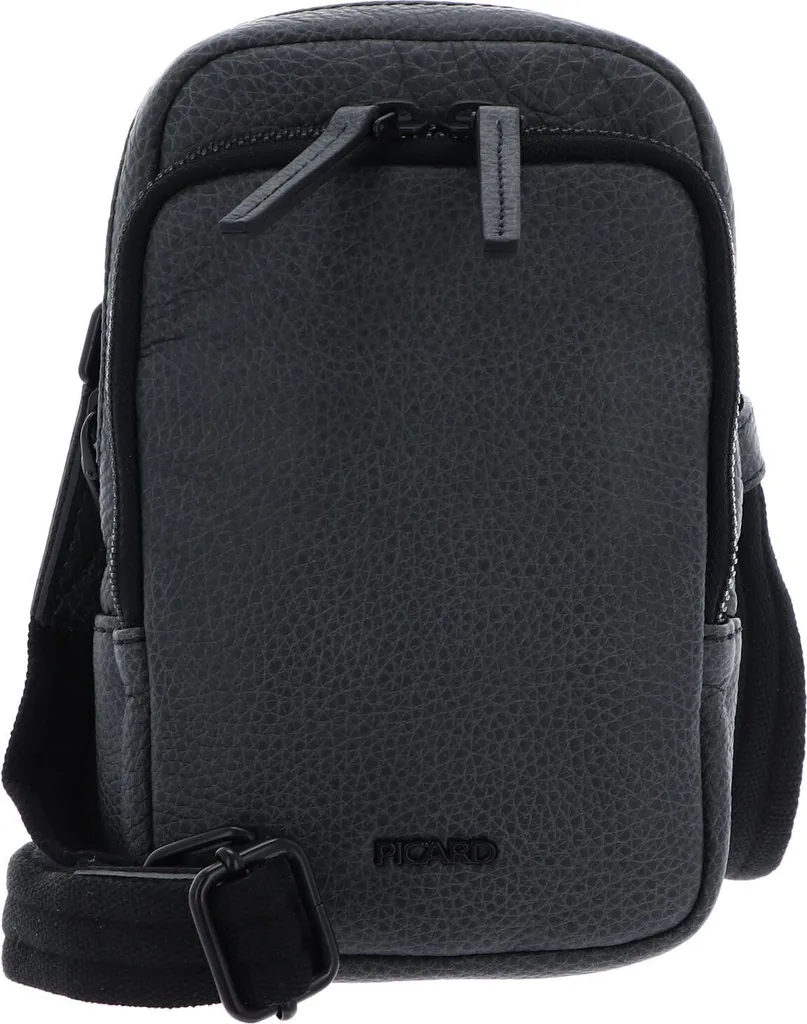 Sacoche crossbody légère gris foncé PICARD avec bandoulière ajustable