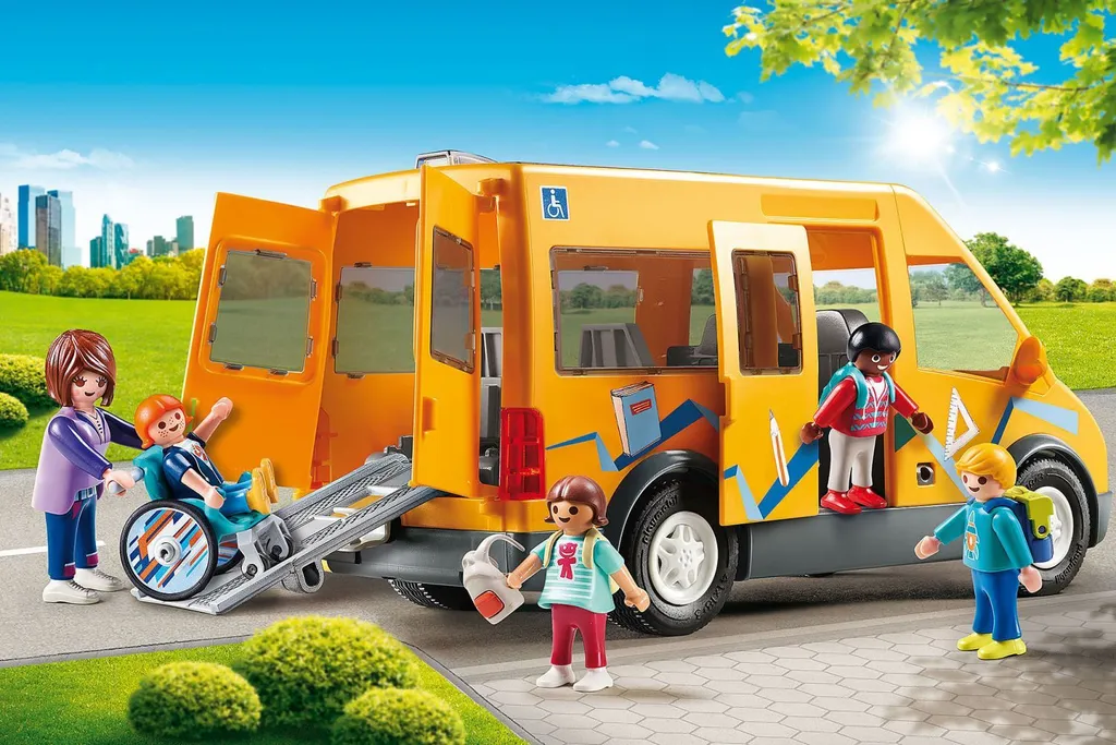 Bus scolaire miniature en métal jaune rétro - Modèle réduit collection