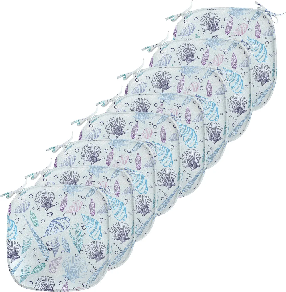 Coussins de Chaise Anti-Taches et Imperméables 40x40 cm Bleus - Lot 8