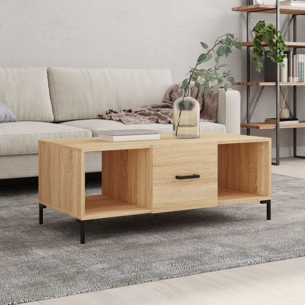 The Living Store Couchtisch Sonoma-Eiche 102x50x40 cm Holzwerkstoff