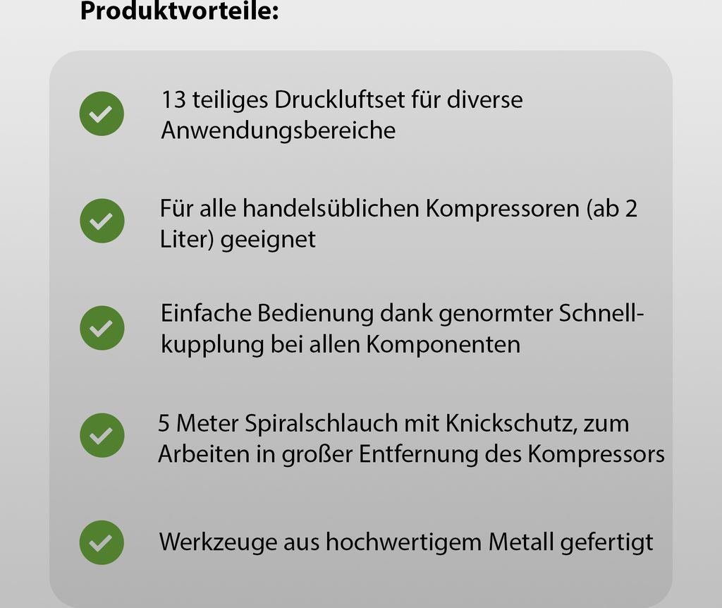 Druckluft Set Reifenfüller Ausblaspistole Farbspritzpistole Produktbild 12