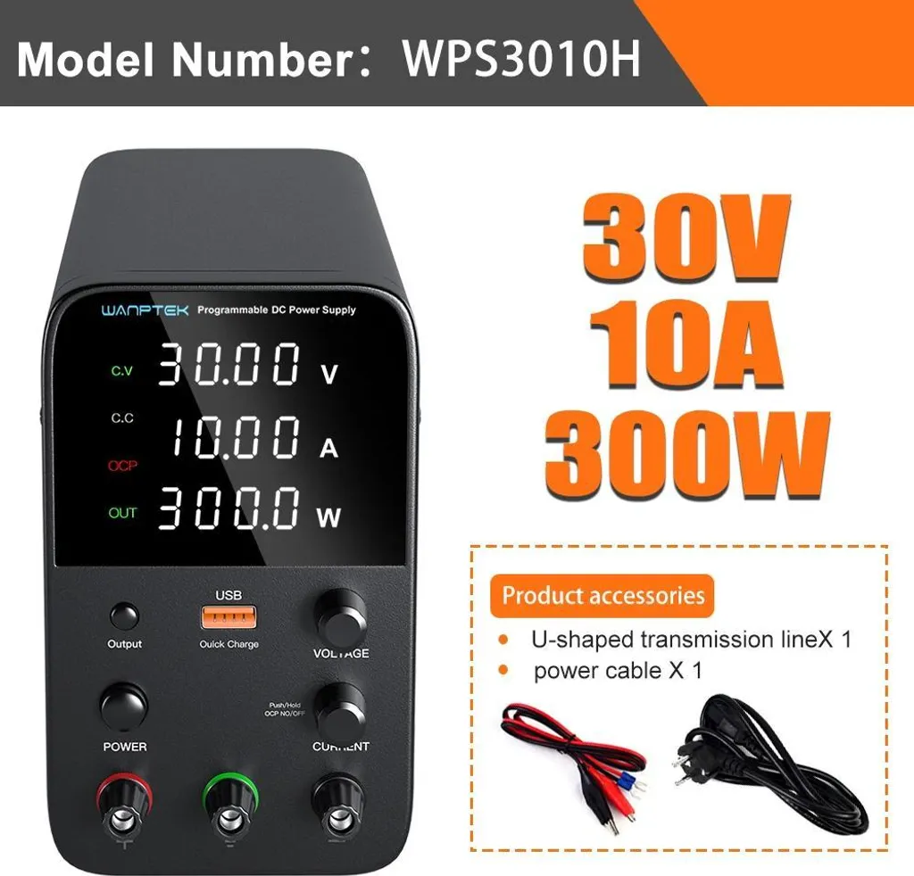 Alimentation DC à affichage digital WPS3010H 30V 10A haute performance