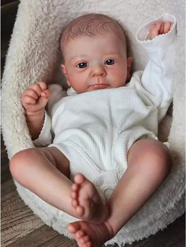 Bébé Reborn Réaliste 45cm - Poupée de Collection Peinte à la Main