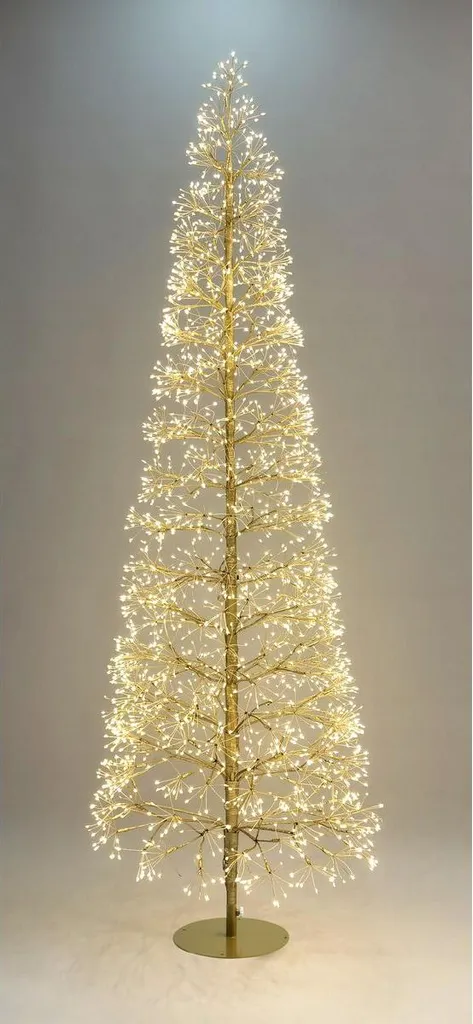 Arbre de Noël Or en Métal Home ESPRIT : Fini les Épines et le Ménage