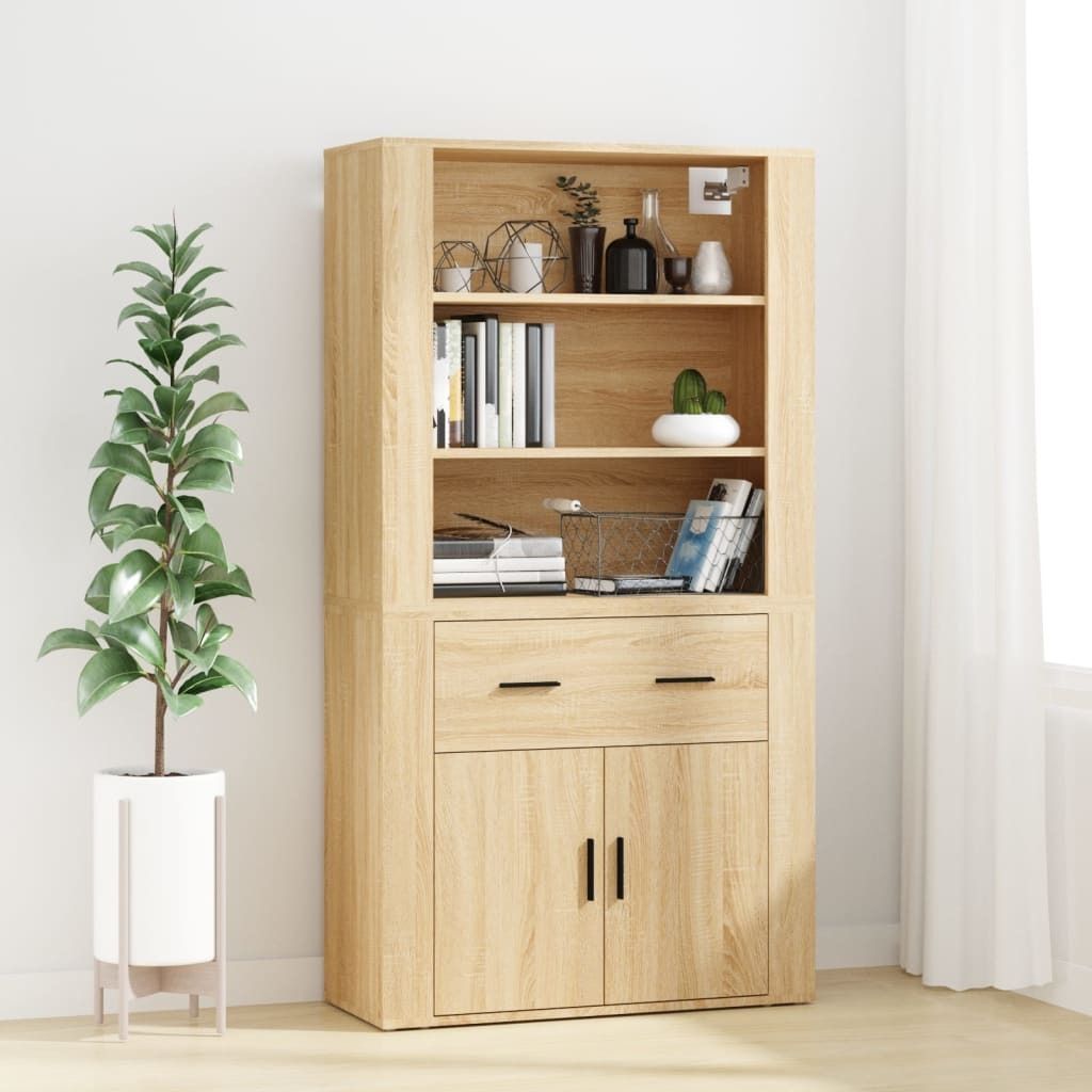 CLORIS Highboard Sonoma-Eiche Holzwerkstoff, 49,6 kg