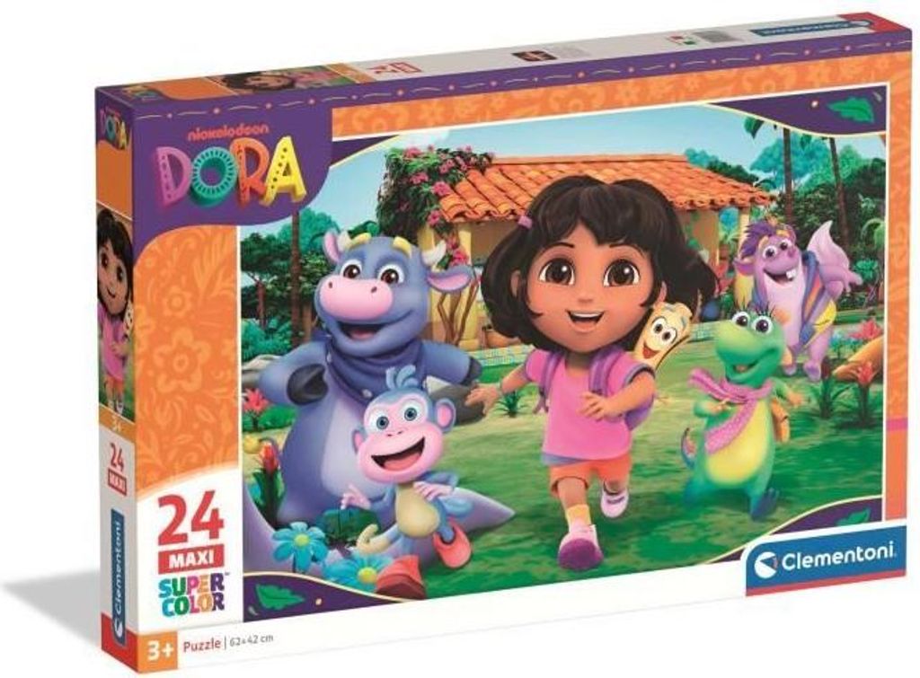 Puzzle, Clementoni 24 Maxi Teile, Dora, 62 x 42 cm, Lernspielzeug ab 3 Jahren