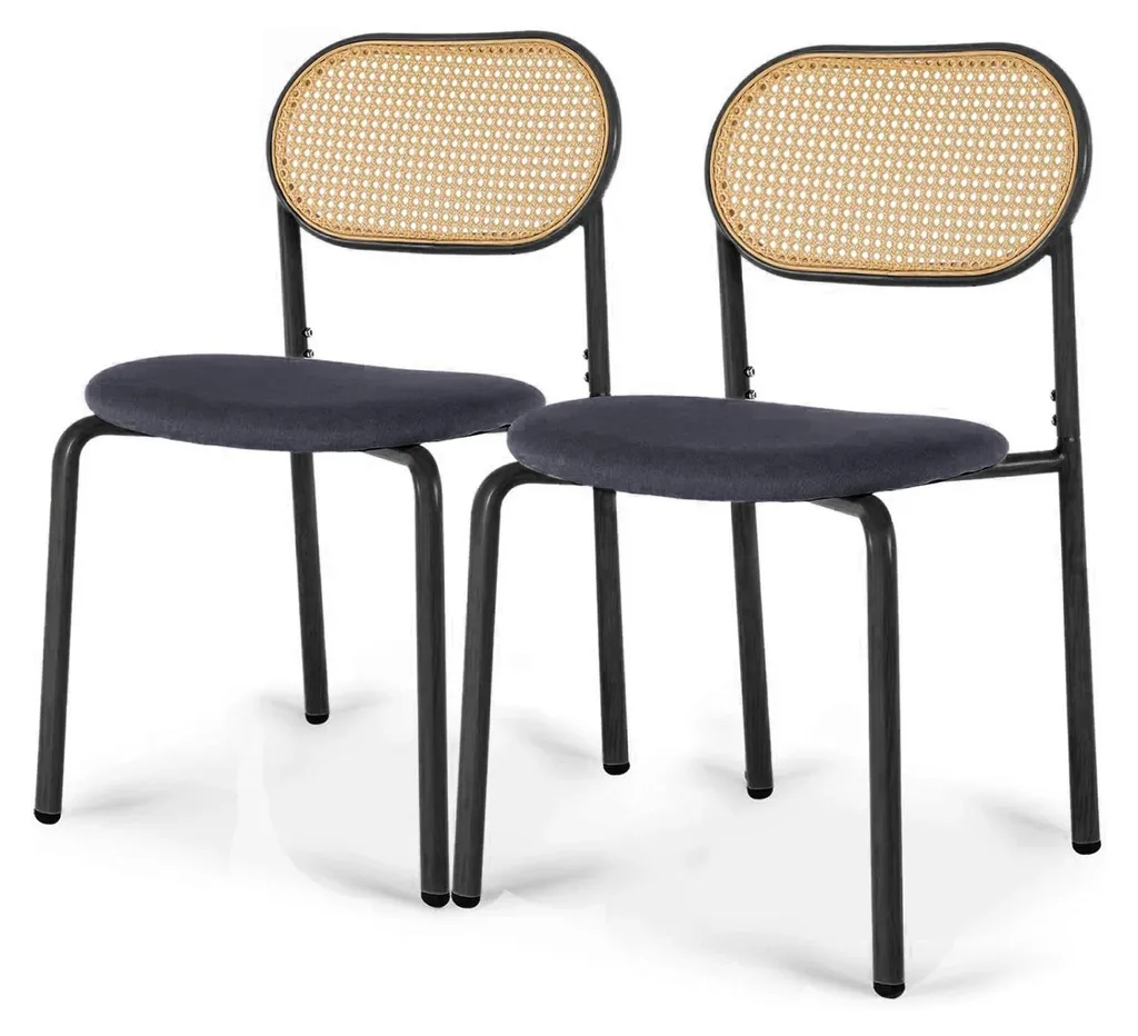 Chaises de salle à manger noires 44,5x48x80,5 cm - Set de chaises design