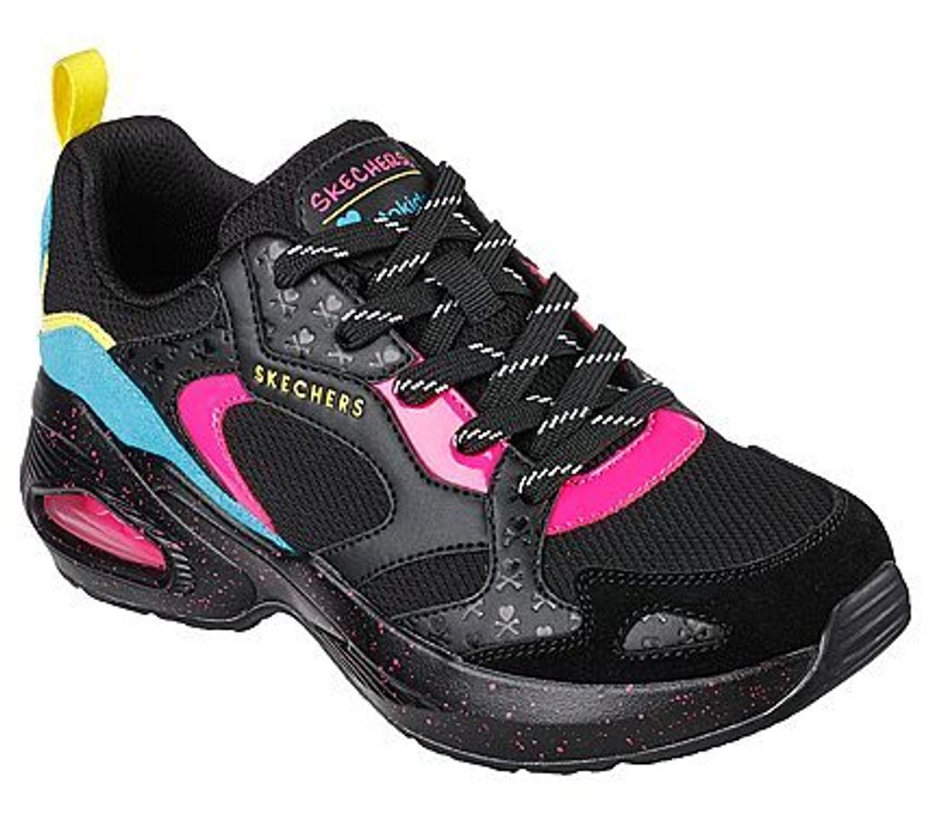Skechers Damen Schnürschuhe Sportlich Gummisohle schwarz