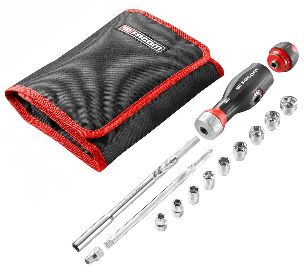 Facom PROTWIST Stecknusshalter-Set, 5-tlg. ATCL.3.12PB Produktbild 