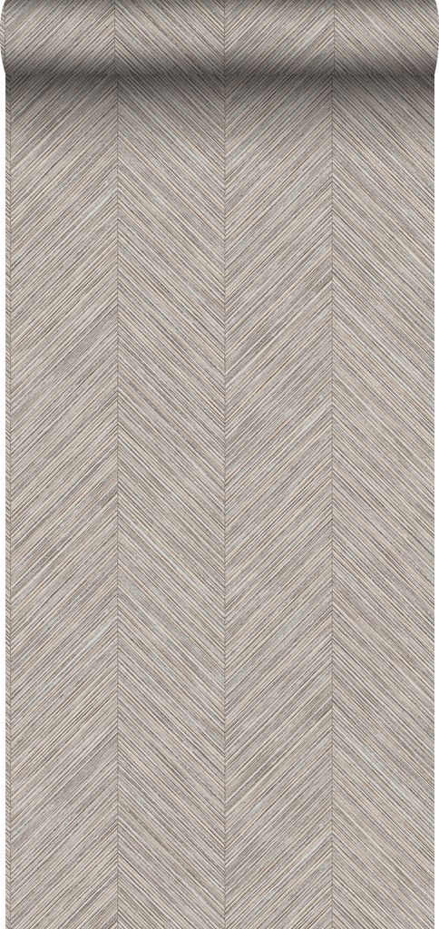 Sanders & Sanders Tapeta motyw jodełki ciemny beż 53 cm x Zdjęcie produktu 
