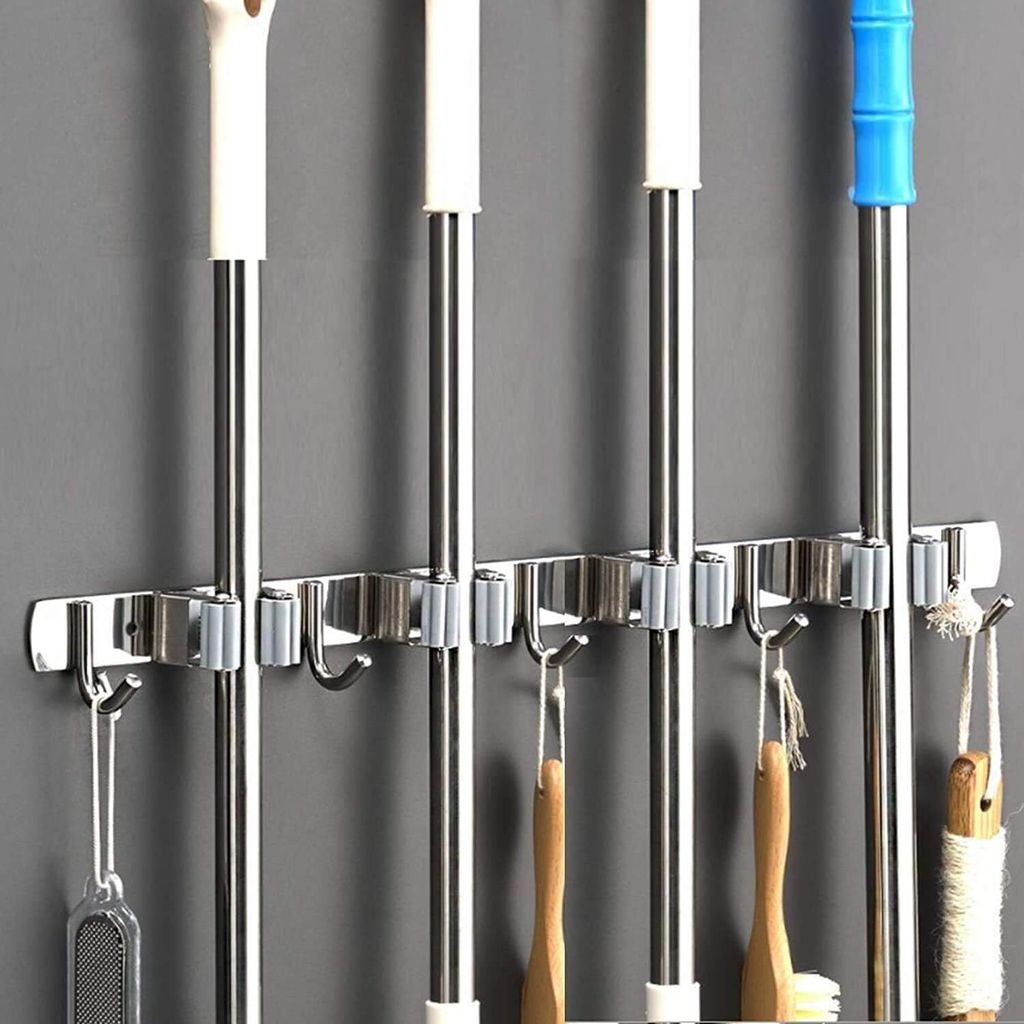 Besenhalterung Wand Halter Besen Mop Halter 5 Haken Produktbild 