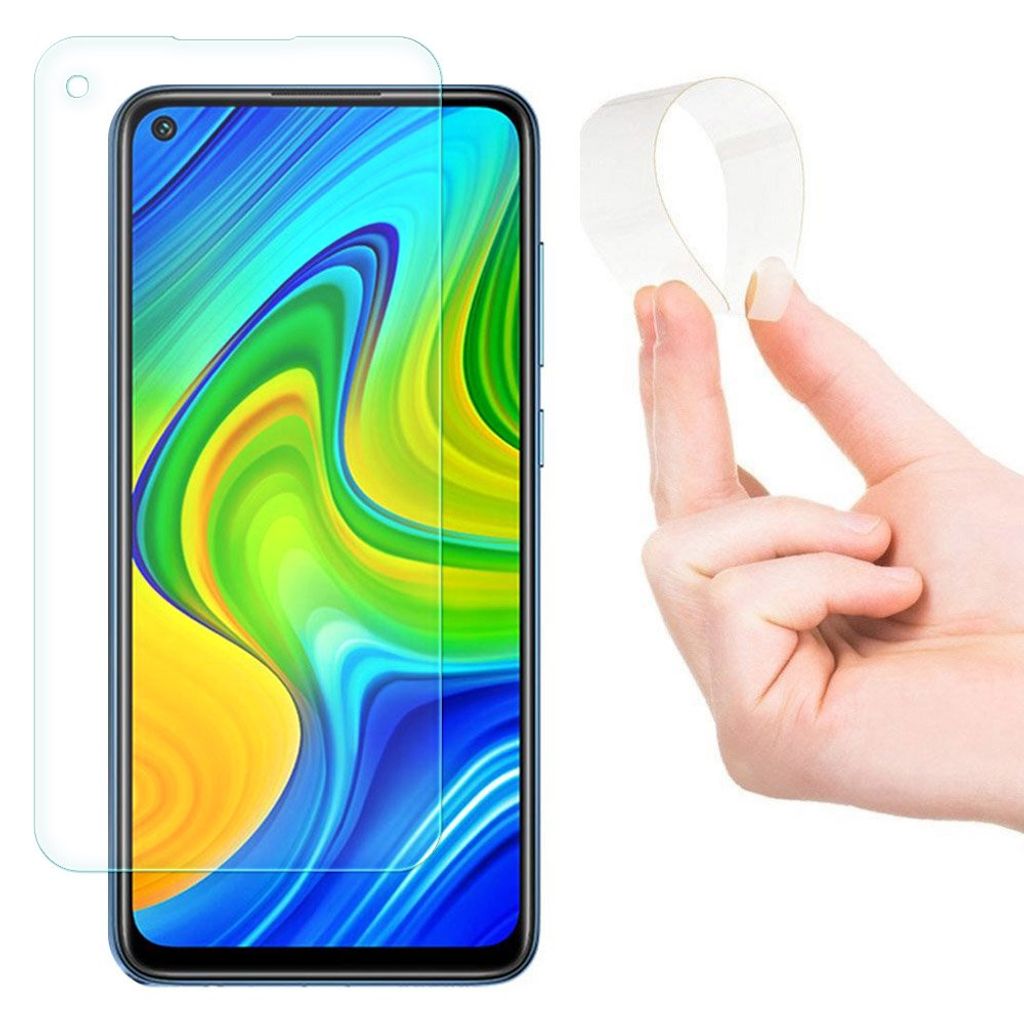 Wozinsky Vollabdeckung Flexi Nano Glasfolie Gehärtetes Glas Mit Rahmen Xiaomi Redmi 10X 4G / Xiaomi Redmi Note 9 Schwarz