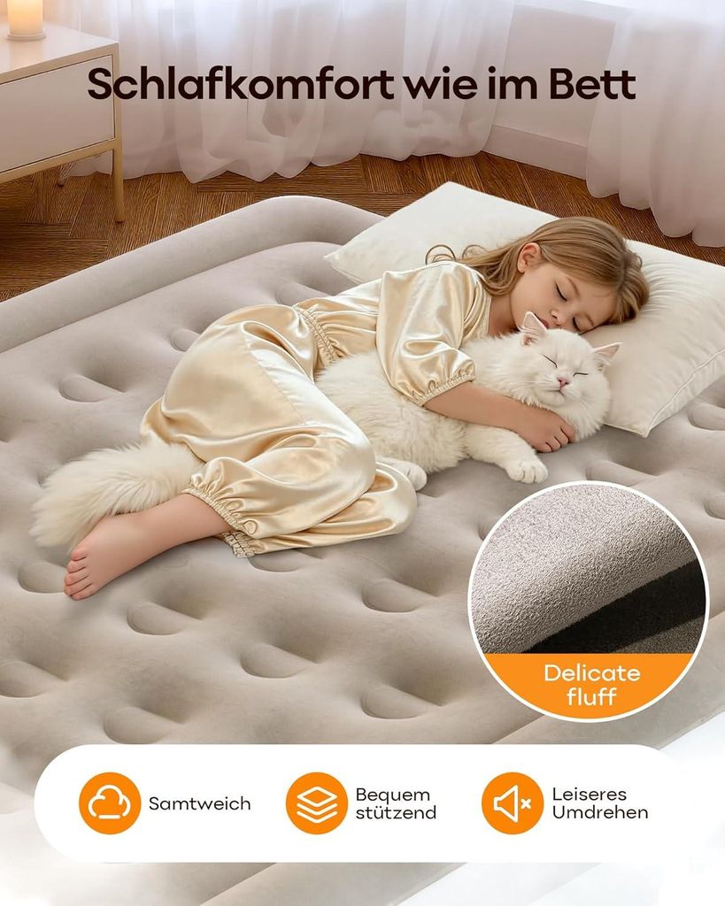 Luftmatratze mit integrierter Pumpe – Automatisches