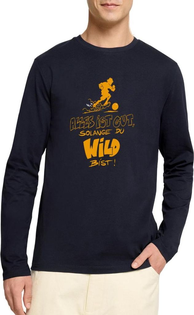 Spreadshirt Die Wilden Kerle Spruch Motto Premium Langarmshirt Herren, XXL, Navy