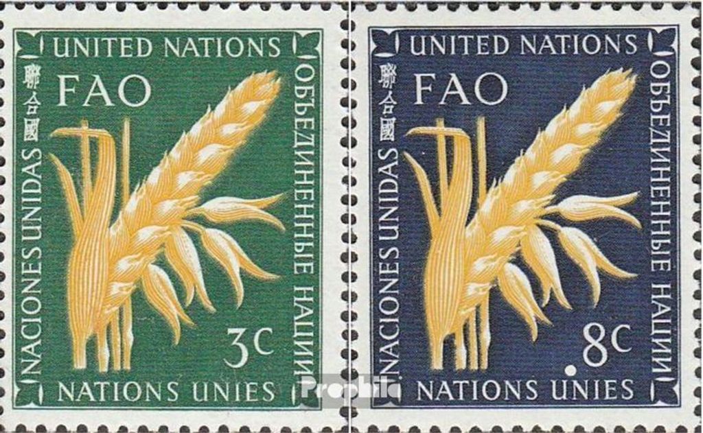 Briefmarken UNO - New York 1954 Mi 27-28 (kompl.Ausg.) gestempelt Sondermarken
