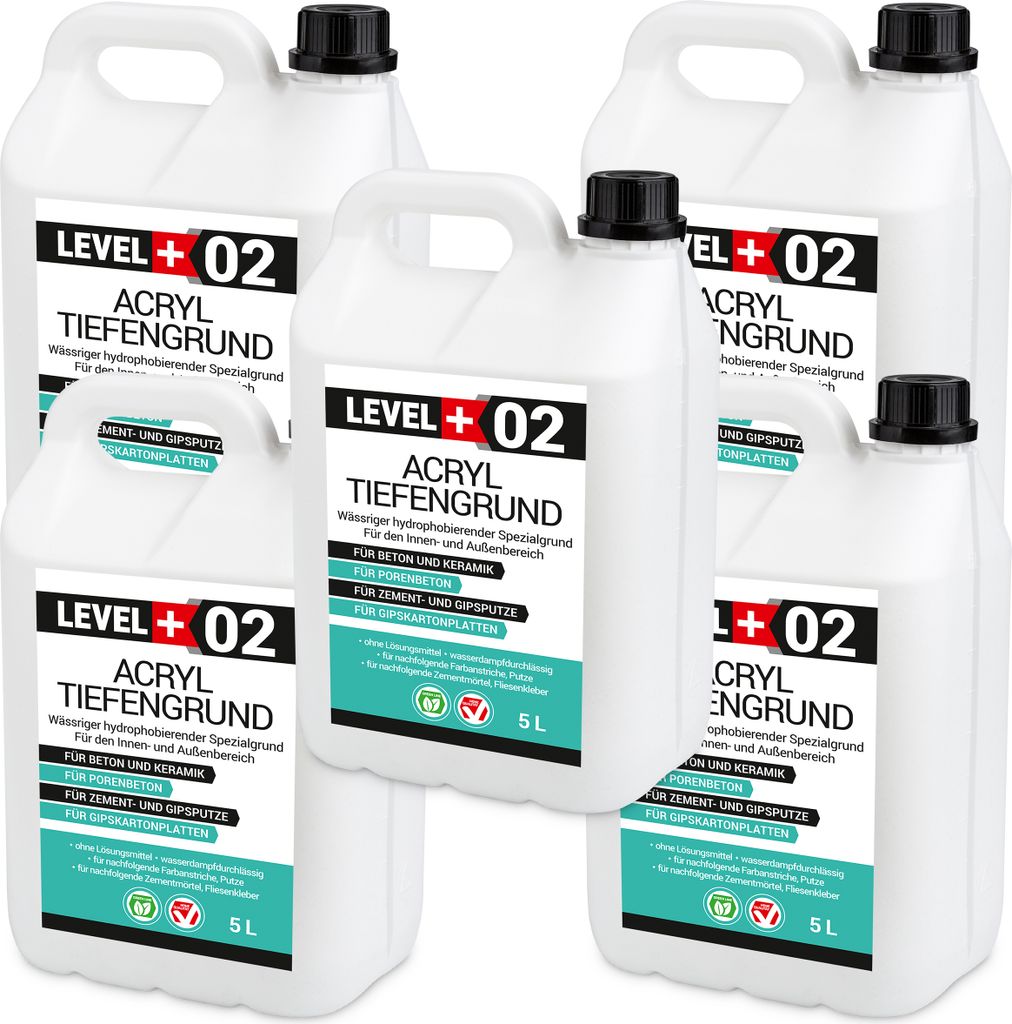 Acryl Tiefengrund 25L Grundierung Unter Farben und Tapeten Frostbeständig RM02