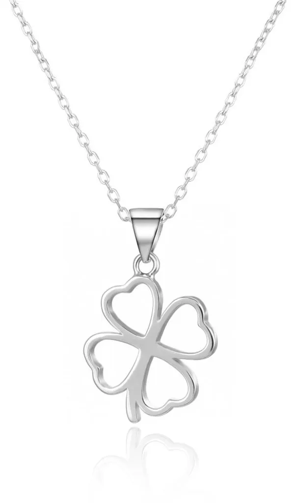 Collier argenté Quatrefoil AGS1605/47 avec chaîne et pendentif trèfle