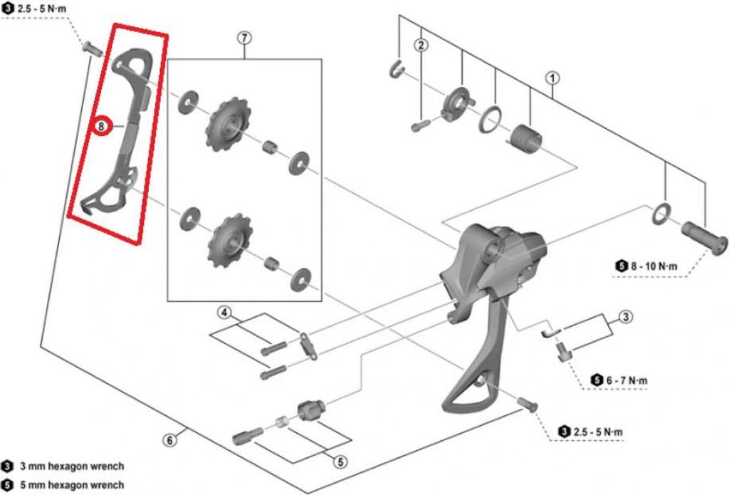 SHIMANO Kettenleitblech innen RD-M430 - Schaltwerkteil, SILBER