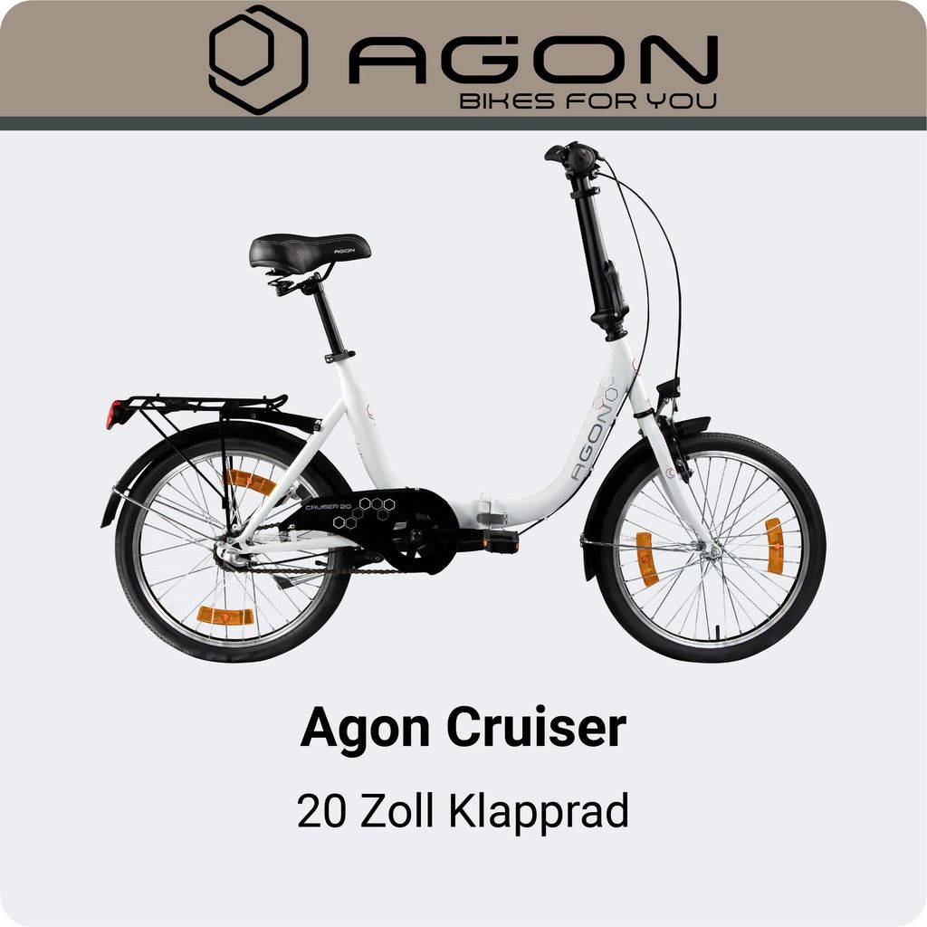 Agon Cruiser, bicicletta pieghevole da 20 pollici, colore Immagine del prodotto 