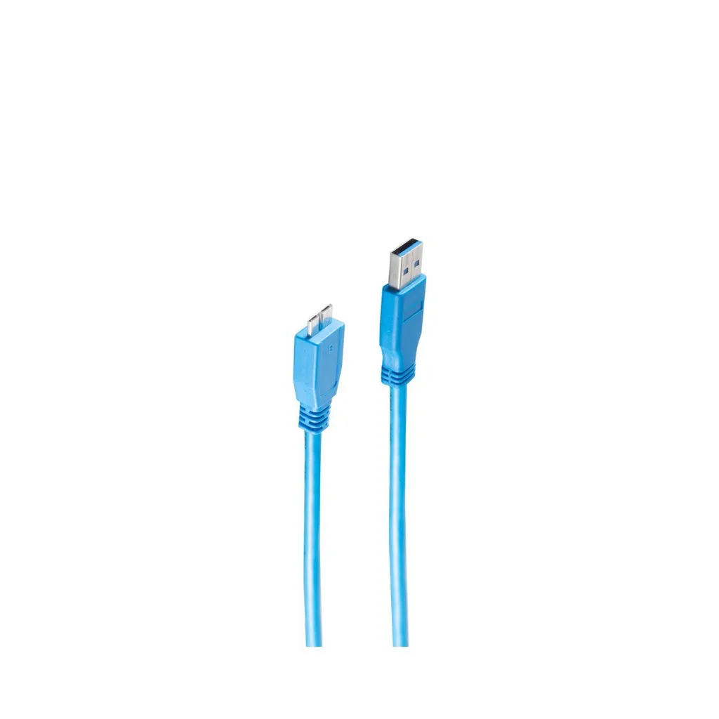 Cavo Micro USB 3.0 Shiverpeaks BASIC-S - Blu 1.8m | USB-A a Micro-B - 2