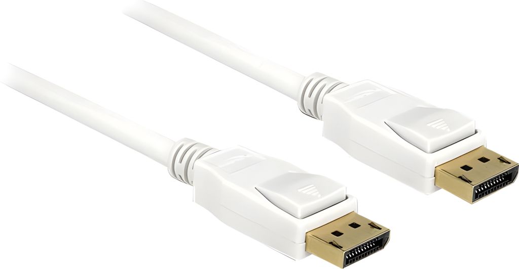 DELOCK Displayport Kabel DP -> DP St/St 2.00m weiß 4K