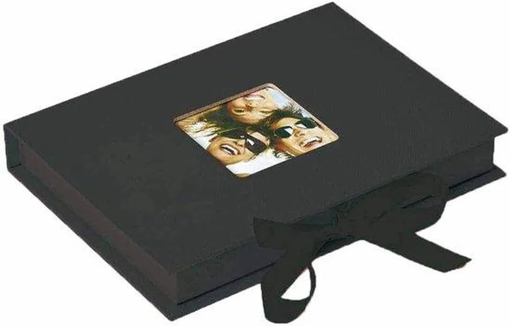 Boîtes de rangement en plastique noir empilables - Set de 3 bacs déco