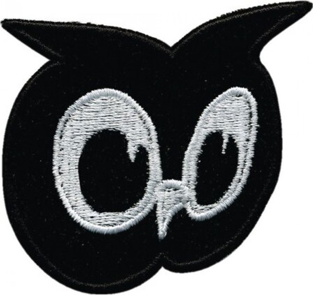 Aufnäher - Eule schwarz - 01893 - Gr. ca. 6cm x 5,5cm