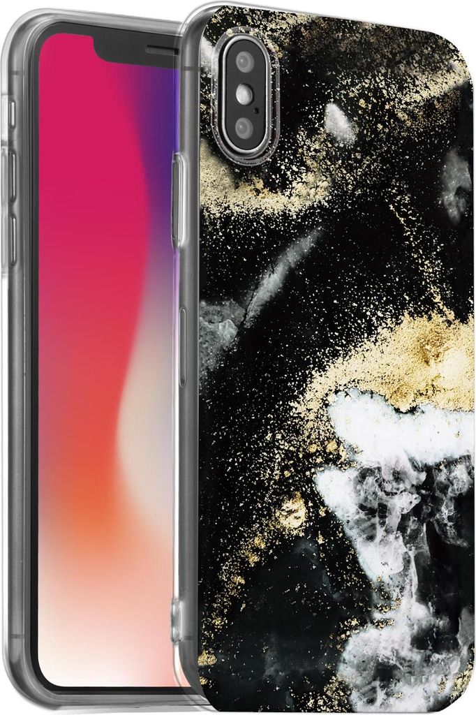 Hülle für Apple iPhone X / XS Schutzhülle Marmor Motiv Handy Case Silikon Slim Cover