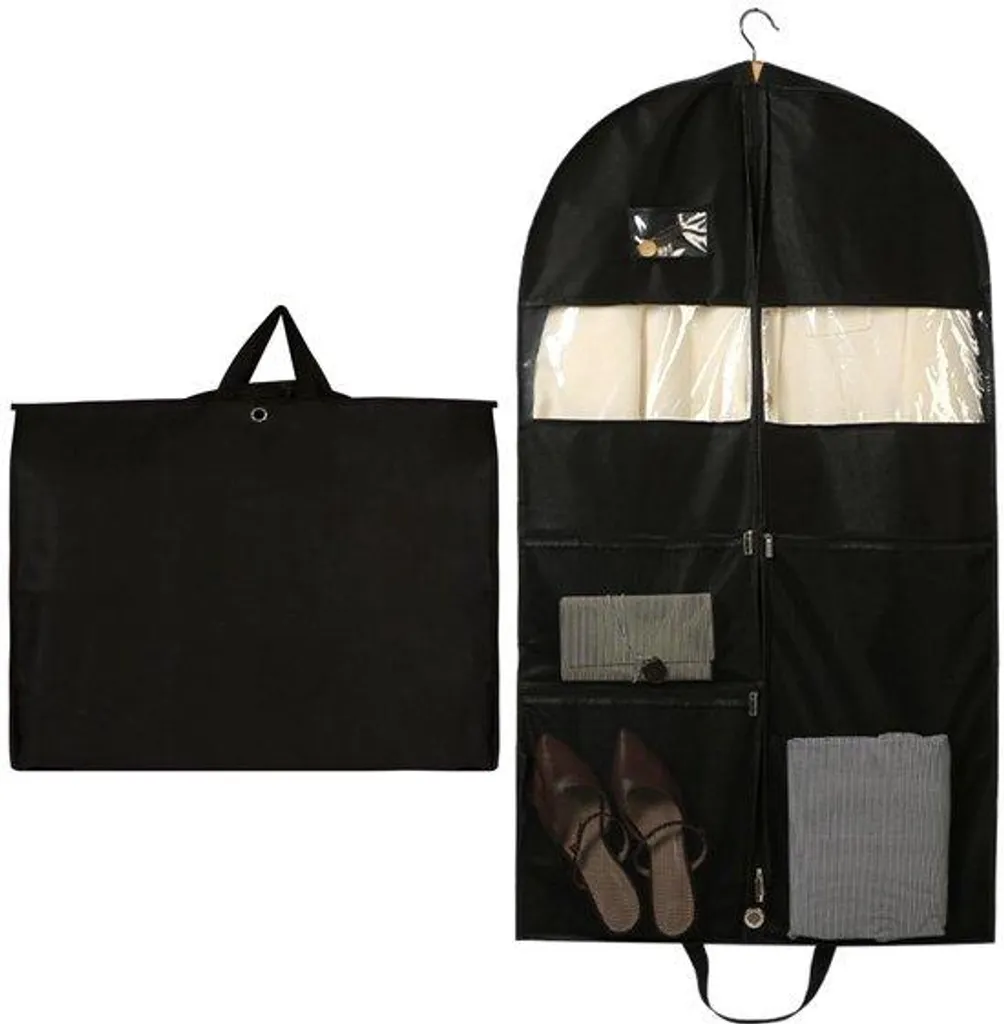 Housse de voyage 60x110 cm noire pour chemises et tenues de scène - Zippée