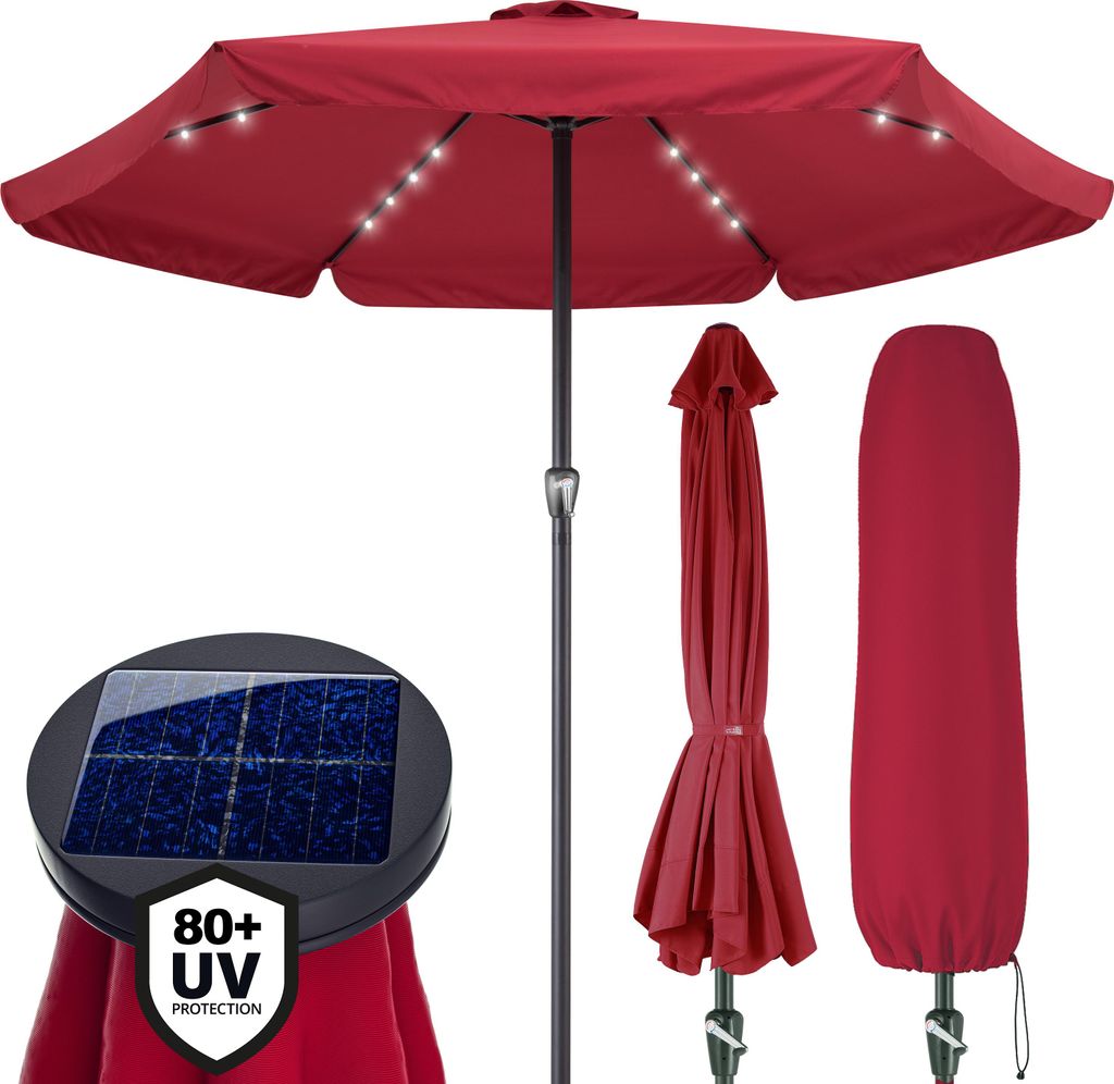 KINGSLEEVE® Parasol de jardin extérieur LED solaire 330cm Image du produit 