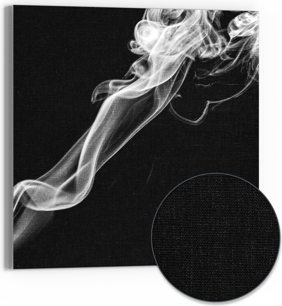 DEQORI Hybrid Leinwand Bild 50x50 cm 'Ätherische Eleganz' Wandbild Glas flach modern