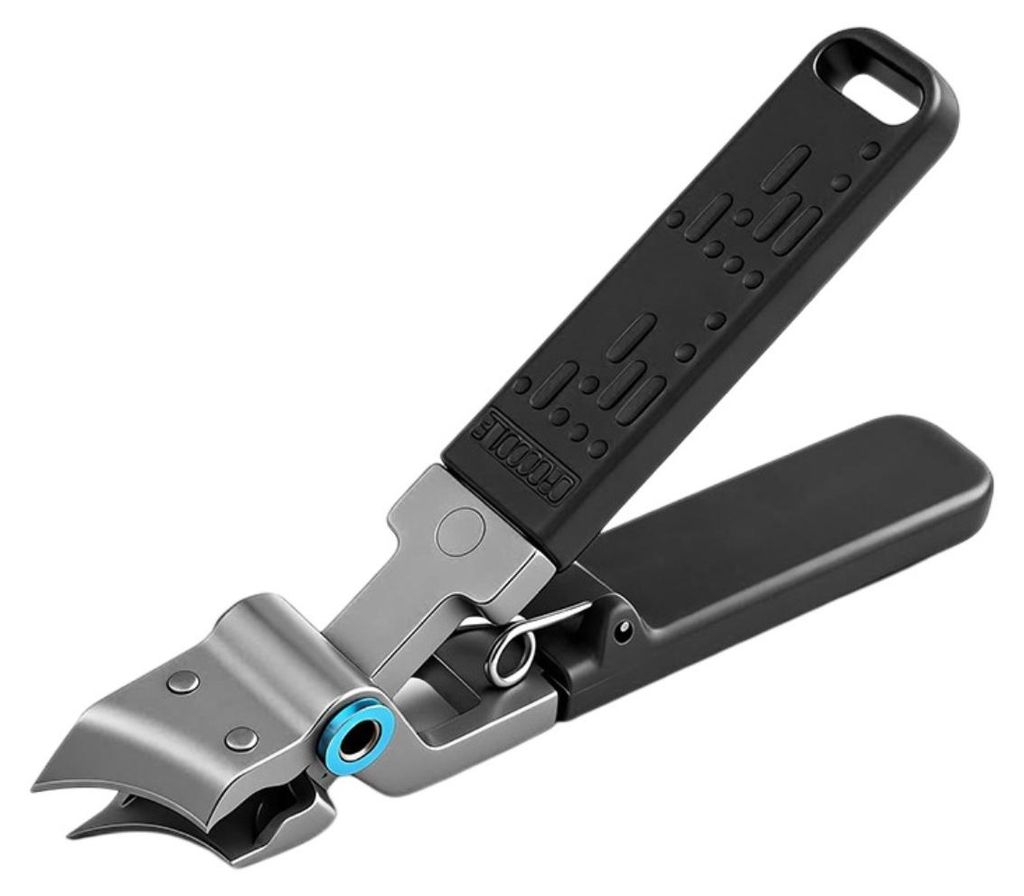 INF Crocodile Schräg-Nagelzange Edelstahl ABS-Griff 9.2cm große Öffnung Schwarz